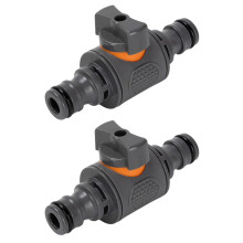 3/4 Inch Plastic Garden Hose Quick Connector with Built‑in Shutoff Valve, Leak‑Resistant Female Fitting for Irrigation