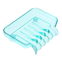 Suction Cup Soap Dish for Shower Wall, No Drill Bathroom Soap Holder with QuickDry Drainage