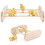 2 Pcs Wooden Chick Perch Set for Brooder and Coop, Natural Roosting Training Bar for Small Poultry 1