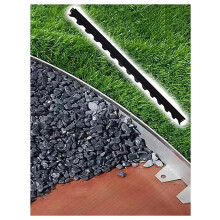 Stainless Steel Garden Edging 15x5x100cm RustProof Metal Landscape Border with Flexible Curved Design Black