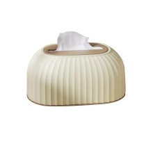 Acrylic Tissue Box Cover White Modern Square Holder Decorative Durable for Bathroom and Living Room