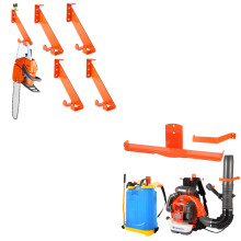 Chainsaw Hanger and Blower Storage Hook Set, Heavy Duty Wall Mounted Tool Holder for Garage