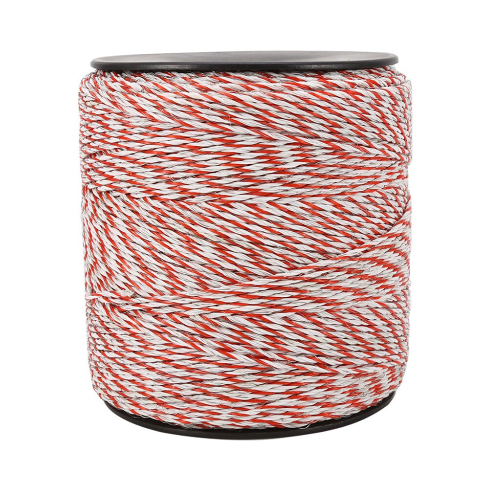 Electric Fence Polywire 500M Roll Red And White Durable Visibility Wire For Livestock 9351714570145