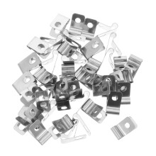 100pcs Stainless Steel Fence Clamps Heavy Duty Livestock Fence Clips Corrosion Resistant Fast Install