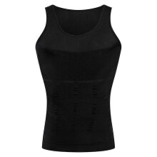 (XXL, Black) Men's Shapewear Men's Bodysuit Body Shaper Underwear Tight Waistcoat Corset