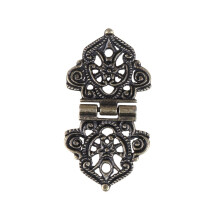 8 Pack Vintage Box Hinges Bronze Decorative Hinges Durable Zinc Alloy Carved Design for Wooden Boxes