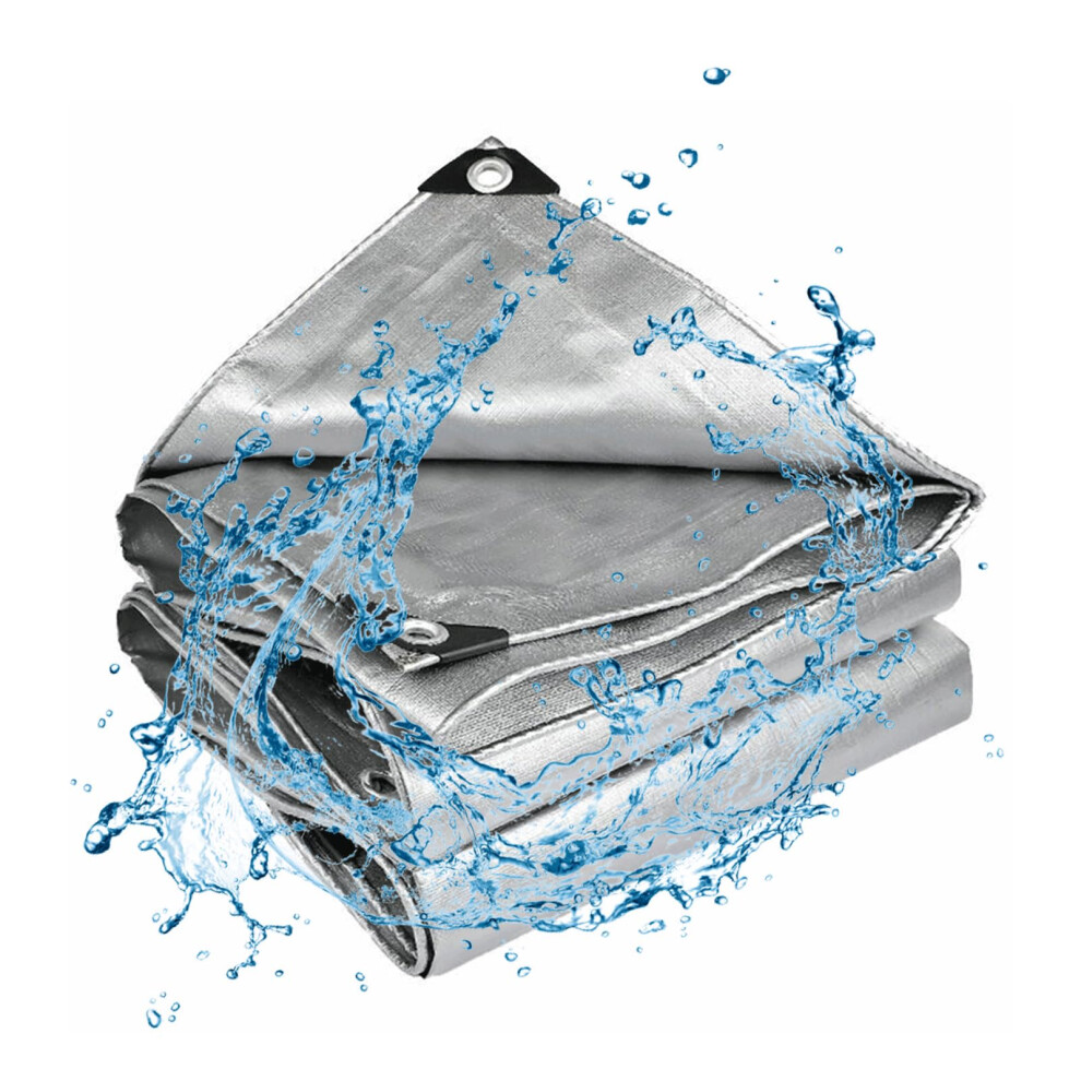 Waterproof Heavy Duty Tarpaulin Car Cover Tarp 2X6m All Weather Uv Treated Outdoor Protection 9771547944492