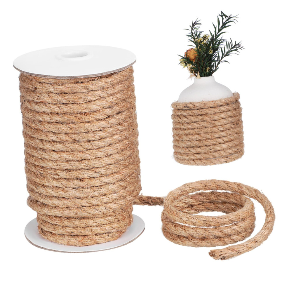 Natural Jute Twine Roll And Thick Hemp Rope For Crafts, Heavyduty Strength, Rustic Diy Decoration 9771547944508