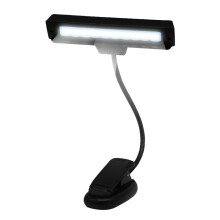 LED Clip On Reading Light for Piano and Guitar, USB Rechargeable Music Stand Lamp with Eye Protection and Flexible Arm