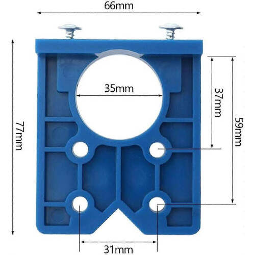 35mm Abs Plastic Door Cabinets Hinge Installation Tool Hinge Drilling Guide,red Hole Saw with Limit 2