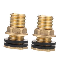 2pcs Brass Hose Adapter 3/8 Female to 1/2 Male Water Tank Connector LeakResistant Durable Brass Fitting for Garden Hose