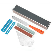 Guitar Fret File and Polishing Kit, Precision Luthier Tool Set with Fingerboard Guard and Durable Metal Construction