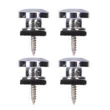 4 Pcs Heavy Duty Metal Guitar Strap Lock Set Secure Strap Buttons for Acoustic and Electric Guitar