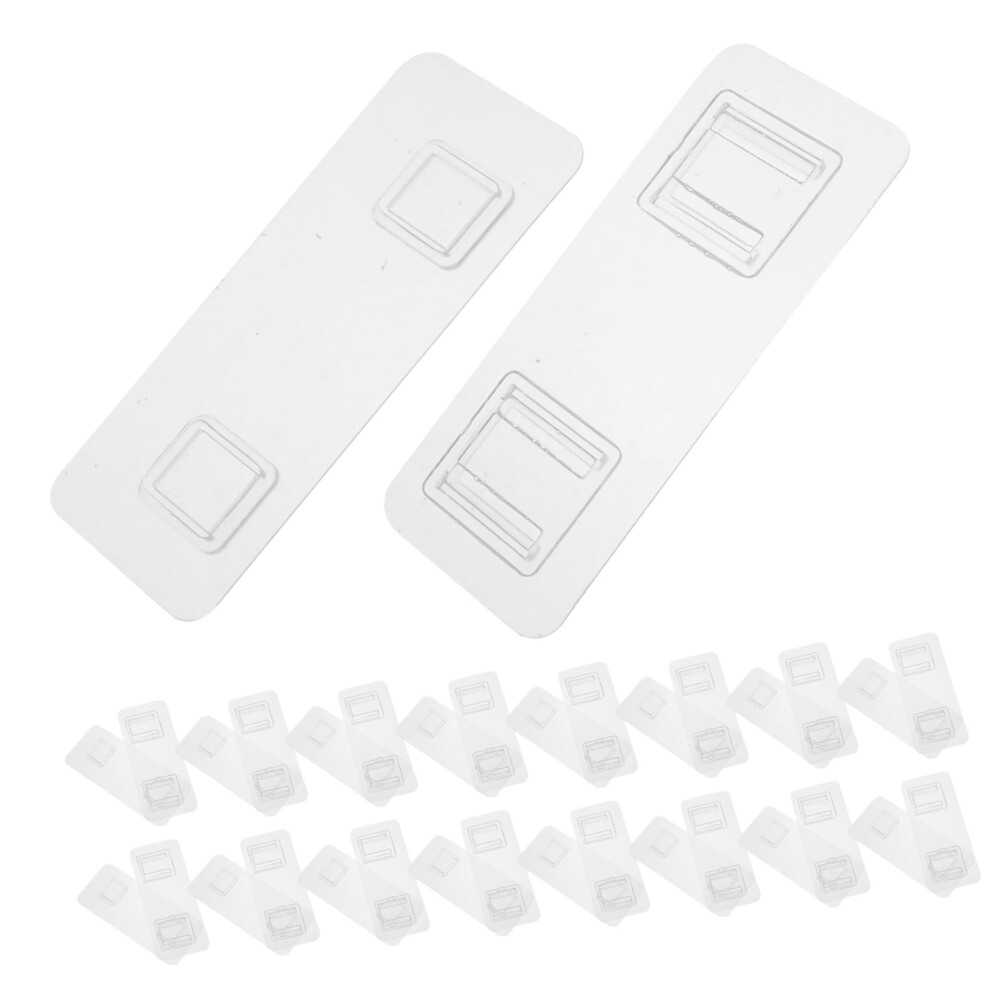 10 Pairs Self Adhesive Transparent Wall Hooks For Kitchen Bathroom, No Drill Strong Grip Removable Design 9771547944645
