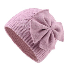 (Purple) Baby Girl Winter Hat Cute Bow Baby Beanie Warm Knitted Hats for Infant Toddler Girls