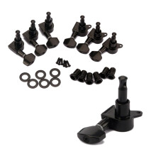 6 Inline Electric Guitar Tuning Pegs with Screws, Sealed Keys for Strat Style, Stable and Smooth Adjustment