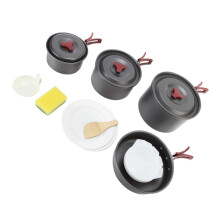Lightweight NonStick Camping Cookware Set for 45 People, Foldable Pots and Compact Outdoor Cooking Gear