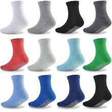 Kids Non-slip Socks Toddlers Girls Boys Crew Socks with Grips.grip Socks Non Skid 12 Pack
