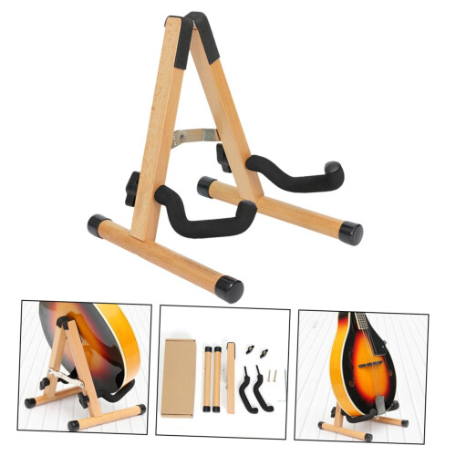 Folding Mandolin Stand with Stable Support, Lightweight SpaceSaving Design for Travel 2