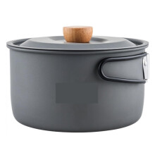Lightweight Aluminum Camping Cookware Pot with Foldable Handle for Outdoor Picnic and Hiking Cooking
