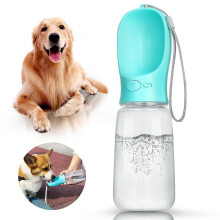 (Blue) Dog Water Bottle, Leak Proof Portable Puppy Water Dispenser, 550ml Antibacterial Water Feeder For Pets