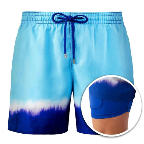 (S, 6) Double Layer Beach Pants The Hydrofoils Supply Elastic Drawstring Waist High Stretchy 2