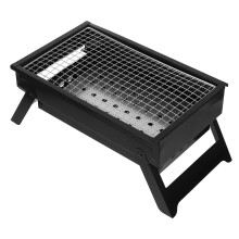 Portable Charcoal Grill Folding Tabletop BBQ for Camping Picnic Backyard with Easy Charcoal Access