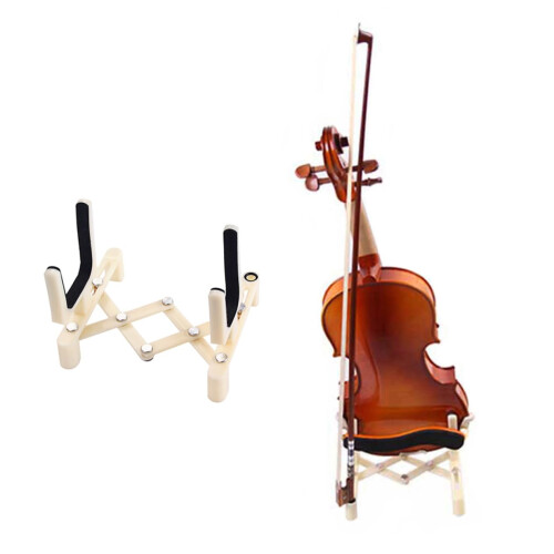 Adjustable Violin Stand with ScratchResistant Sponge Pad, Foldable Lightweight Holder for Easy Storage