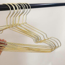 (B) 10 Pcs Clothes Hangers Heavy Duty Metal Strong Anti-slip Clothes Hanger