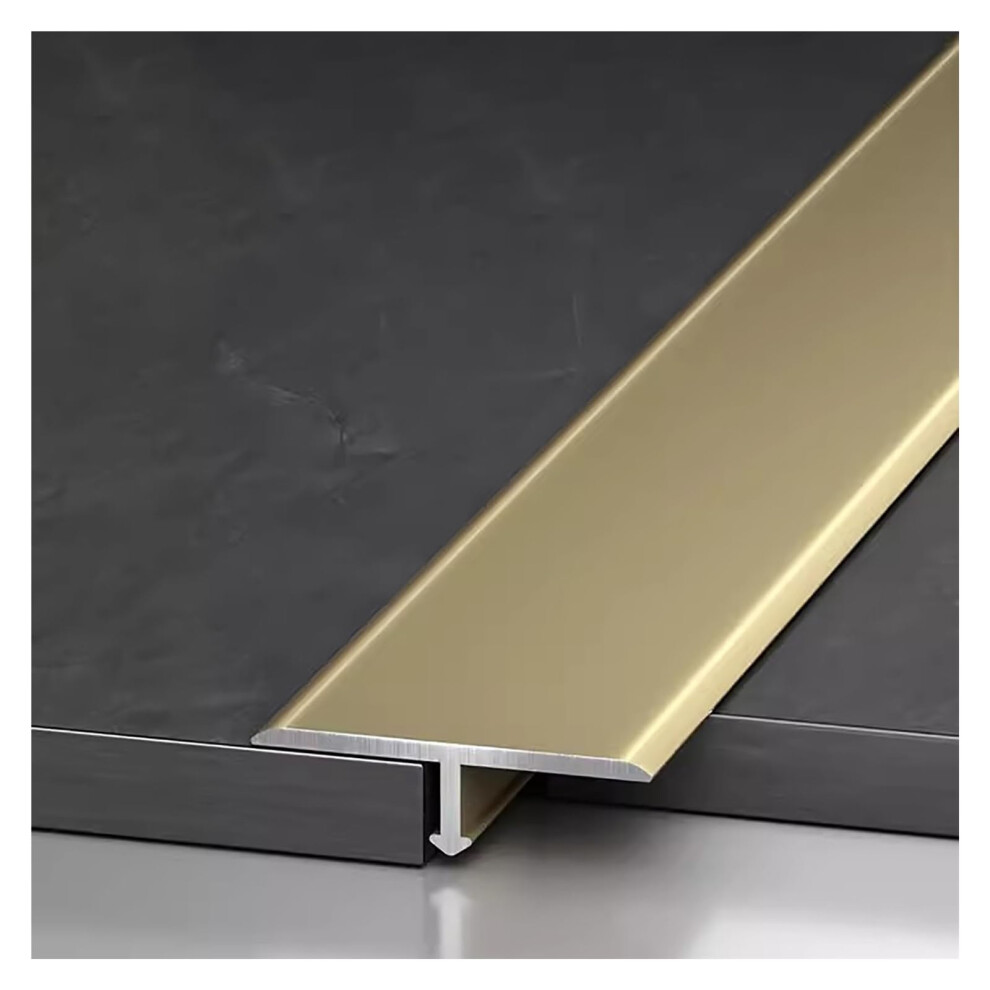 Gold Aluminum Door Threshold Transition Strip, Smooth Floor Trim Ramp For Tile And Carpet, 28Inch 9073542093800