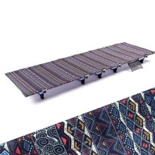 Ultralight Folding Camping Cot Bed with Durable Ripstop Fabric, Aluminum Frame, 150kg Capacity for Outdoor Travel