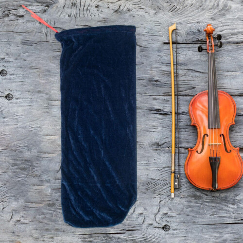 Washable Blue Violin Dust Cover Bag with Drawstring Closure, Protective ScratchResistant Case Pouch 2
