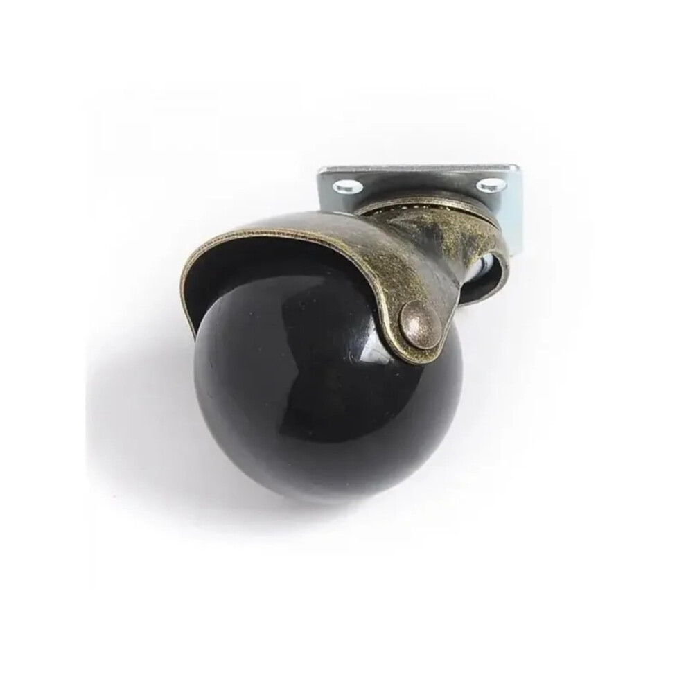 1.5 Inch Furniture Caster Wheels Set Of 4, Quiet Rolling 360 Swivel Sofa Casters, Green Bronze Flat Bottom 9073542093978