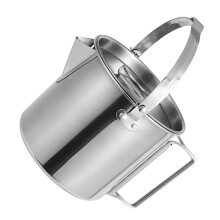 1.2L Stainless Steel Camping Kettle, Large Capacity Outdoor Tea Pot for Travel and Hiking