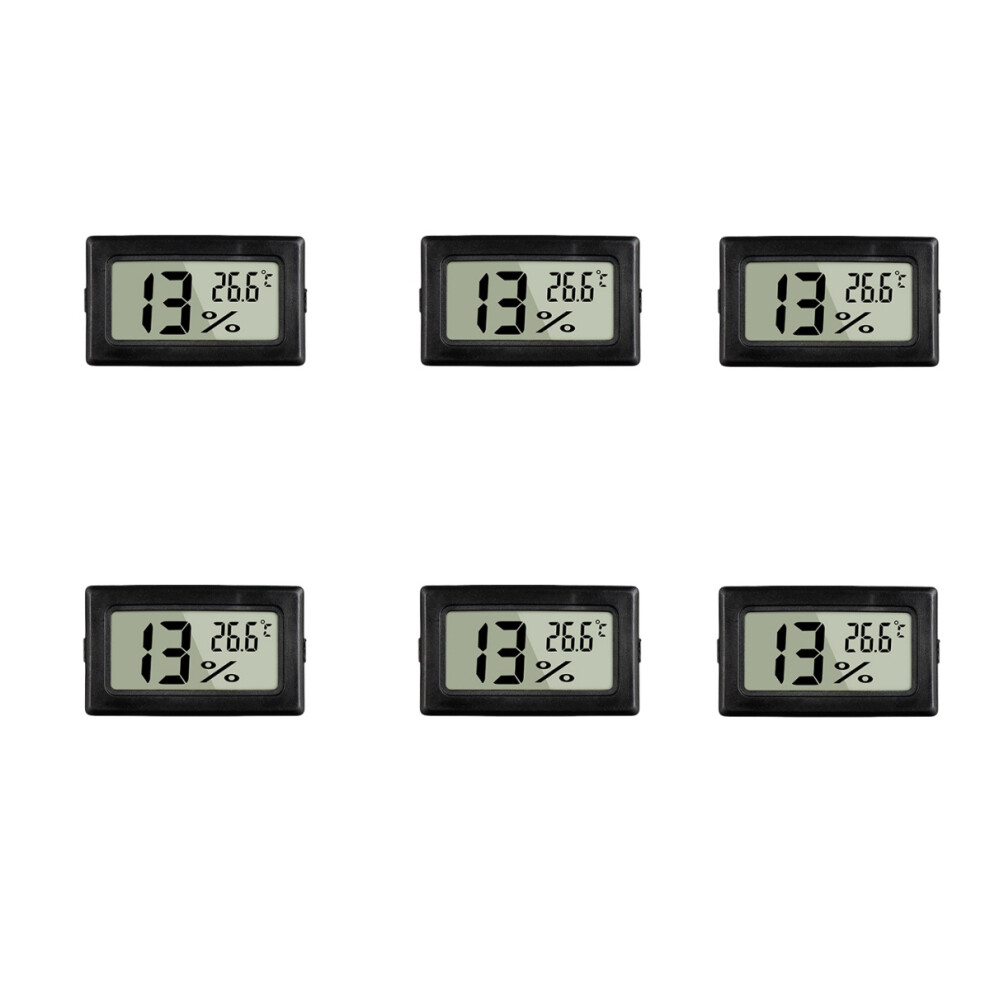 6Pack Mini Hygrometer Indoor Humidity Meter Hygrometer Digital Thermometers Humidity with () for Gr_M