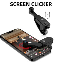 (D-007 Screen Clicker) ScreenClicker Auto Clicker for Phone, One-Piece Clip Screen Tapper, Plug-in Powered, for Game Grinding/Snatching/Tasks