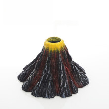Aquarium Volcano Decor Set, Bubble Stone Fish Tank Decor (Yellow)_M