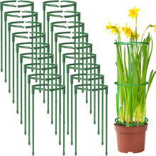 36 Packs Stackable Plant Support Stakes Half Round Tomato Cage for Indoor Plants and Garden Flowers