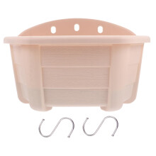 Hanging Flower Pot White Plastic Balcony Railing Planter Space Saving Lightweight for Indoor Outdoor Use