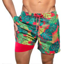 (3XL, 6) Double Layer Beach Pants The Hydrofoils Supply Elastic Drawstring Waist High Stretchy