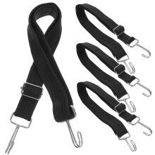 4Pack Adjustable Bungee Cords 40 Inch Heavy Duty Flat Tie Down Straps with Corrosion Resistant Hooks for Cargo and Camping
