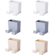 No Wall Mount Cell Phone Holder, 6 Pieces Self Adhesive Storage Box Wall Bracket