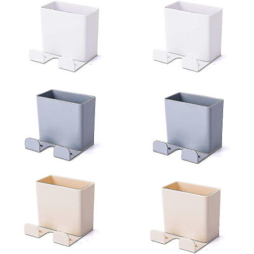 No Wall Mount Cell Phone Holder, 6 Pieces Self Adhesive Storage Box Wall Bracket