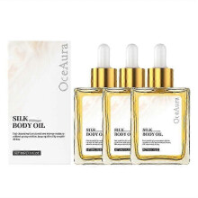 (3) 1-5x Silk Body Oil- Firming Anti Aging Moisturizing Formula, Crepey Skin Hydrating After Shower, Scented Blend Premium Skincare