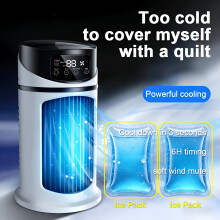 3-Second Rapid Cooling! New 6-Speed USB Portable Air Conditioner Humidifier Fan - Ultra-Quiet 25 Decibels, 6-Hour Timer