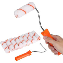 Paint Roller Tray Set - 10pcs 4 Inch Mini Roller Paint Brush Foam Paint Roller
