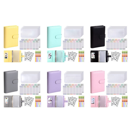 Light Weight Foldable Leather Binders Notebook Compacts-Purple 1