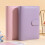 Light Weight Foldable Leather Binders Notebook Compacts-Purple 7