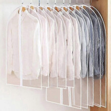 5 Pieces Transparent Garment Bag Garment Cover Cover with Zipper, Garment Cover Jacket Coat Dresses Evening Dresses Suit Protection Garment Cover Suit