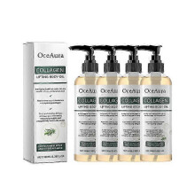 (4) 1-5x Collagen Lifting Body Oil - Moisturizing & Firming Massage Oil for Arms, Belly & Full Body - 100ml